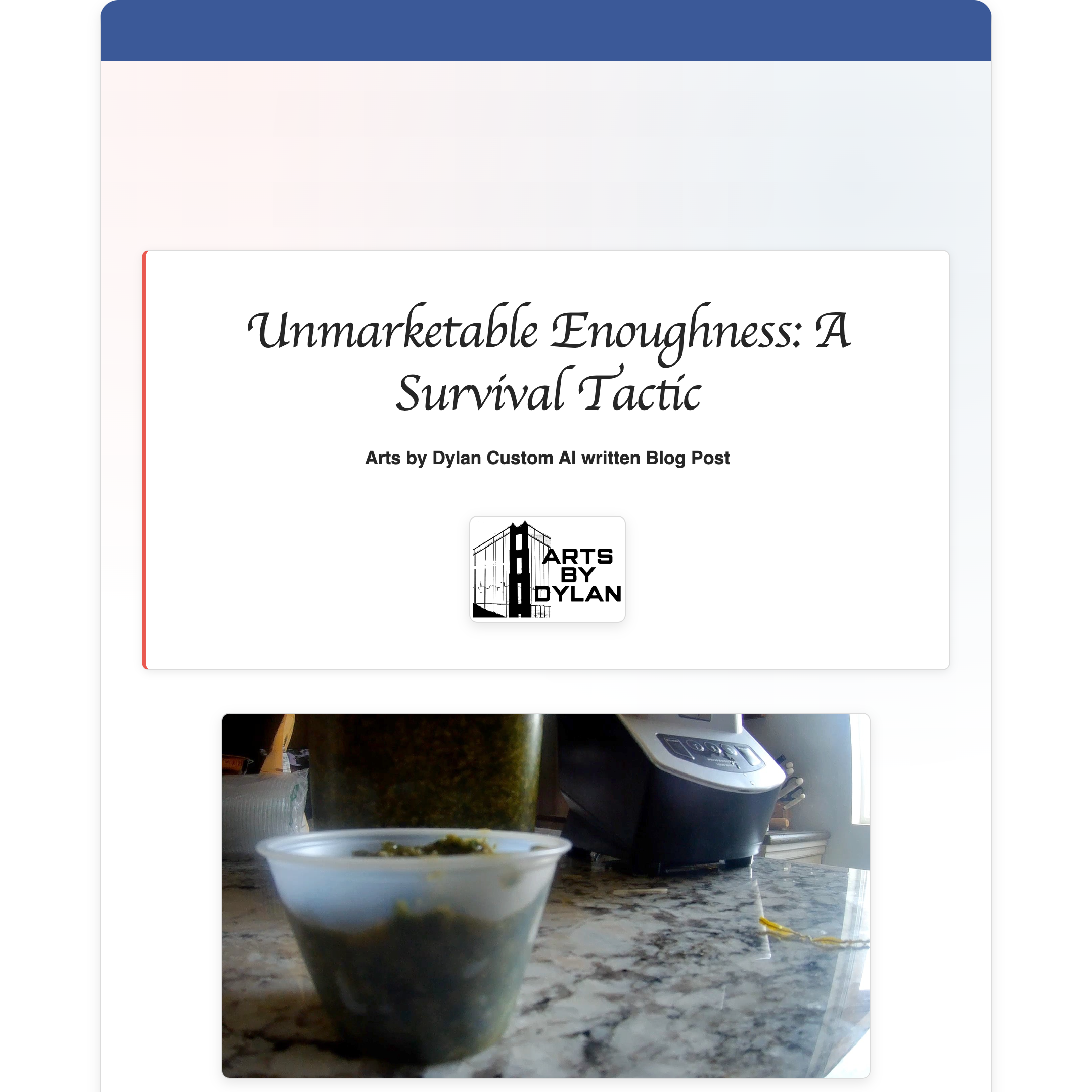 Unmarketable Enoughness: A Survival Tactic
