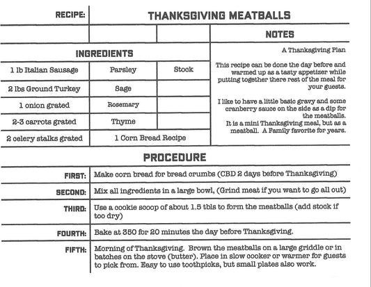 Thanksgiving Meatballs (Original Recipe)