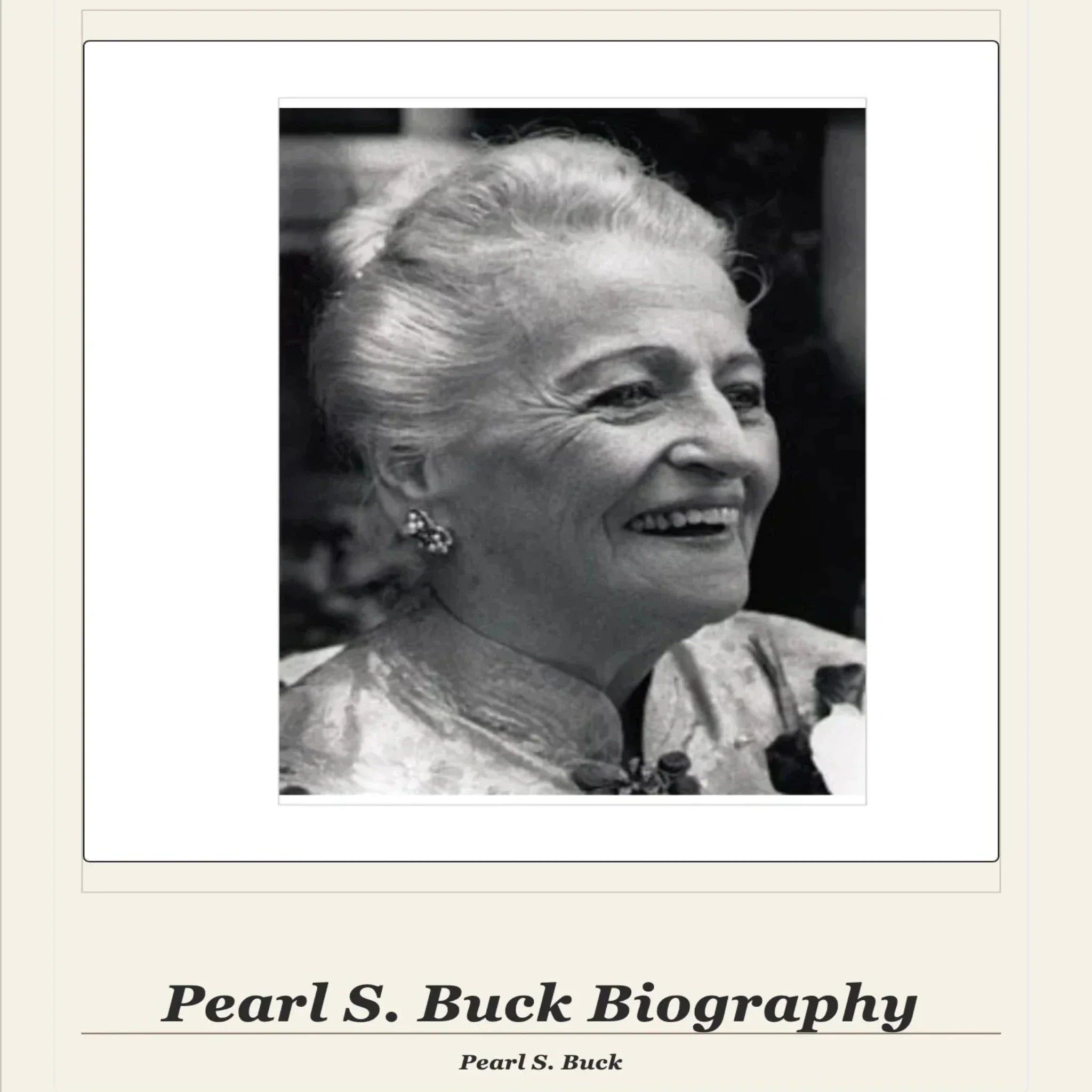 Pearl S. Buck Biography