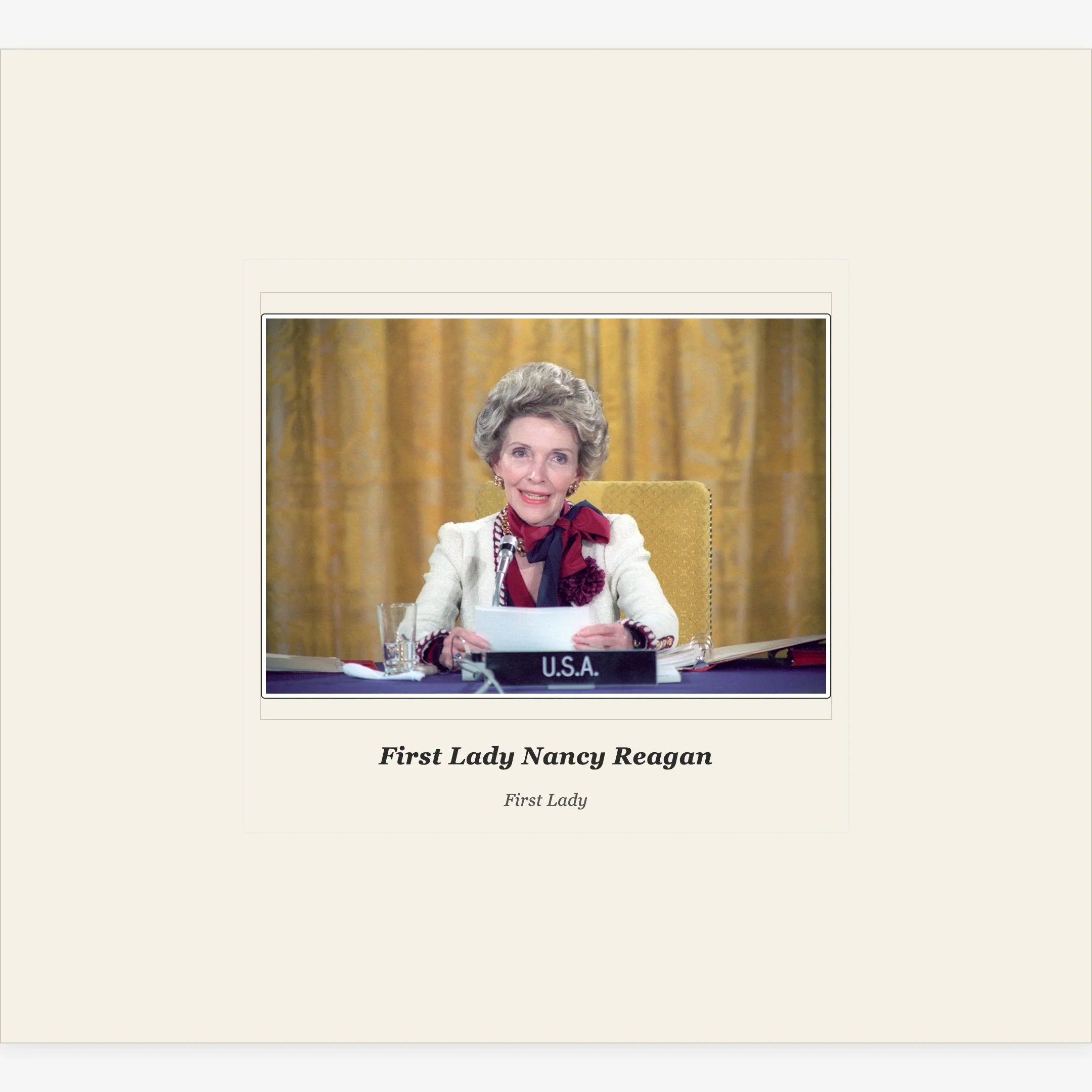 First Lady Nancy Reagan