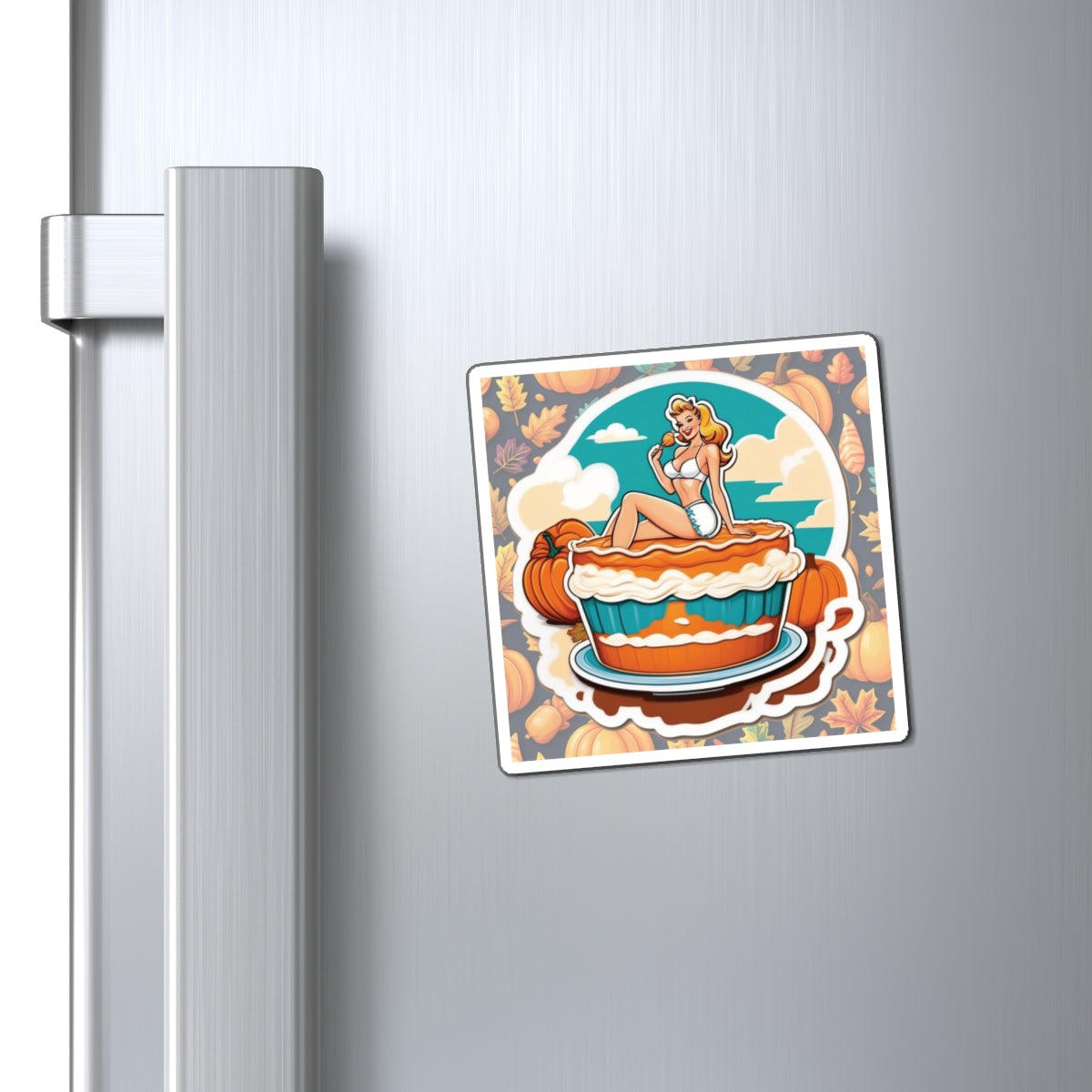 National Pumpkin Pie Day III Pin Up Girl Magnet