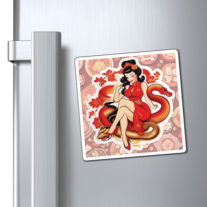 Chinese New Year of the Snake II Pin Up Girl Magnet