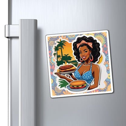 Juneteenth Pin Up Girl Magnet