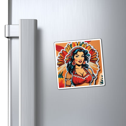 Indigenous Peoples' Day Pin Up Girl Magnet