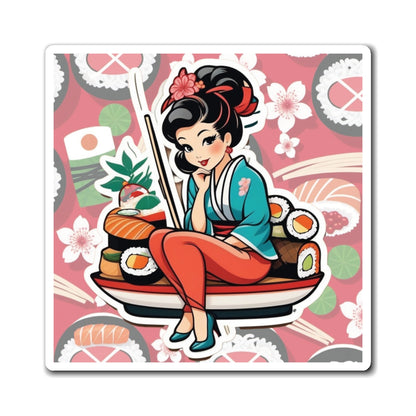 National Sushi Day II Pin Up Girl Magnet