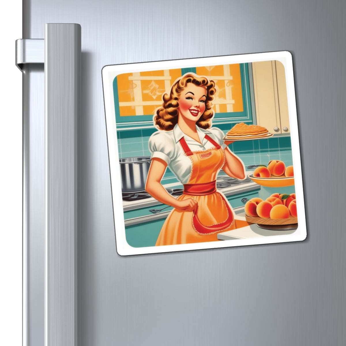 National Peach Day V Pin Up Girl Magnet