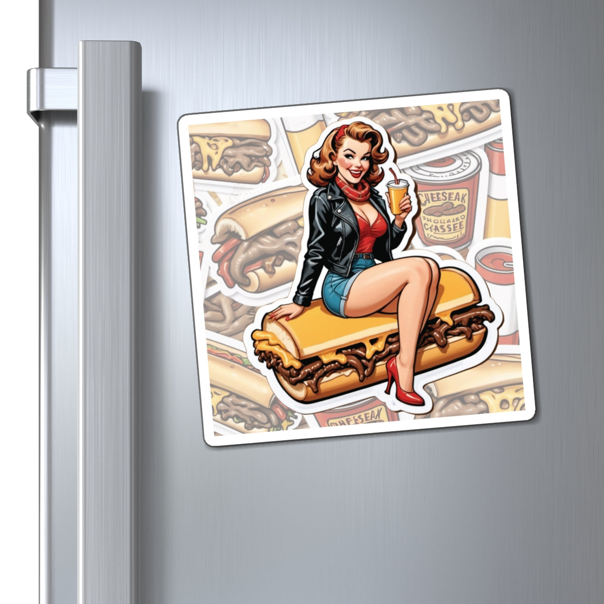 National Cheesesteak II Pin Up Girl Magnet