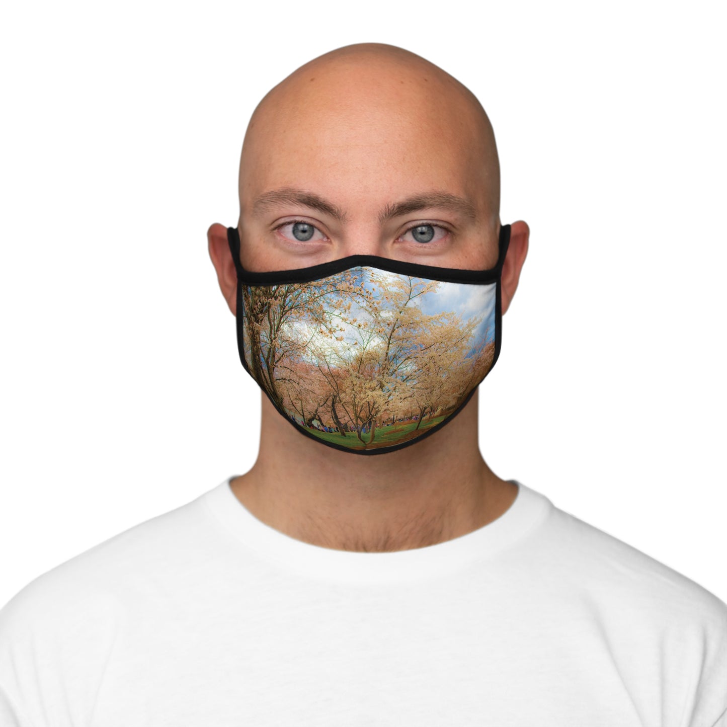 Cherry Blossom Fitted Polyester Face Mask