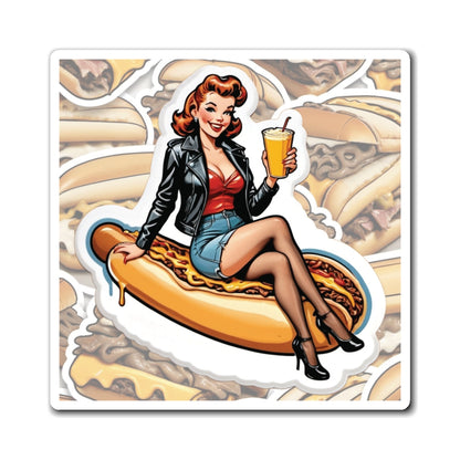 National Cheesesteak IV Pin Up Girl Magnet