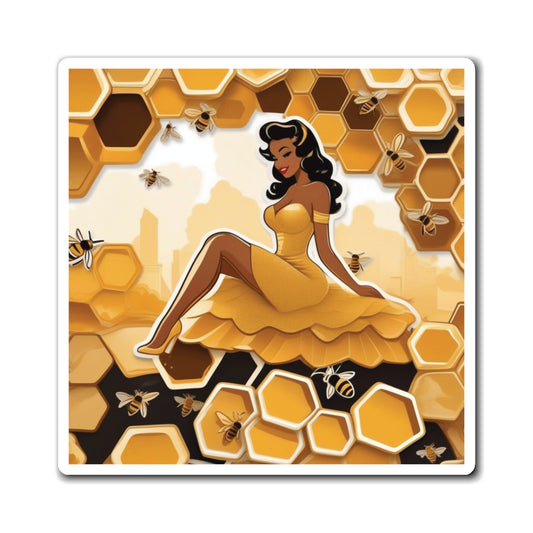 National Honey Bee Day Pin Up Girl Magnet