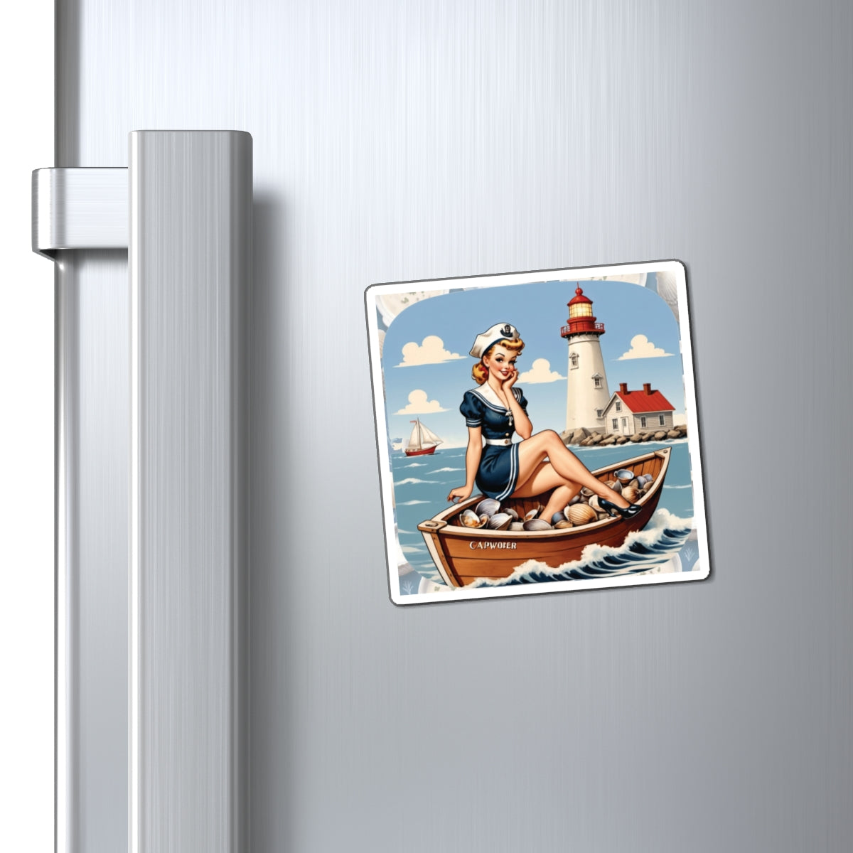 National New England Clam Chowder Day II Pin Up Girl Magnet