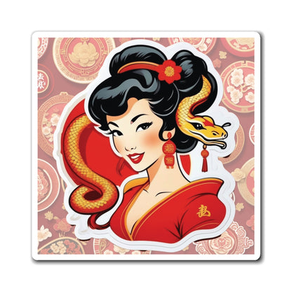 Chinese New Year of the Snake III Pin Up Girl Magnet