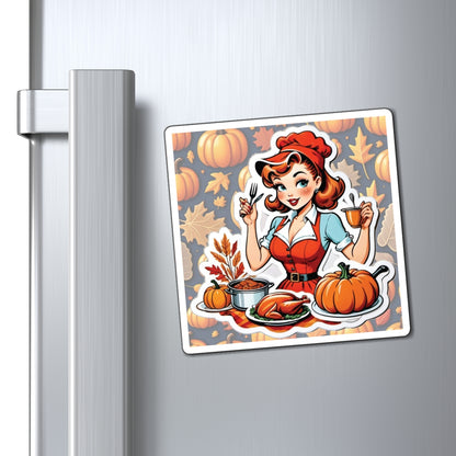 Thanksgiving Pin Up Girl Magnet