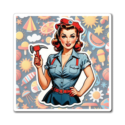 Labor Day II Pin Up Girl Magnet