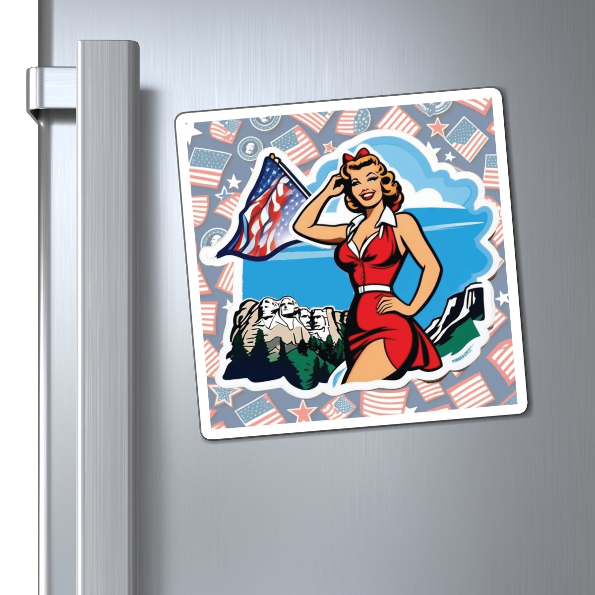 President's Day Pin Up Girl Magnet