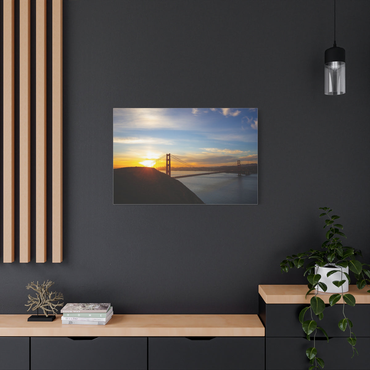 Golden Gate Sunset Marin Headlands 2089: Fine Art Stretched Canvas