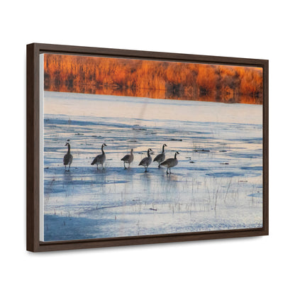 Arts by Dylan: Klamath Basin Birds on Frozen Pond Canvas