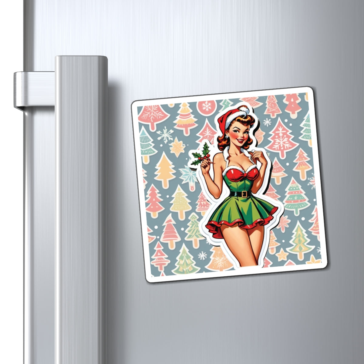 Christmas X Pin Up Girl Magnet