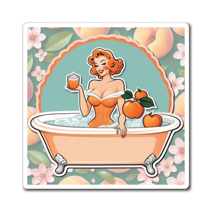 National Peaches and Cream Day III Pin Up Girl Magnet