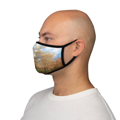 Cherry Blossom Fitted Polyester Face Mask