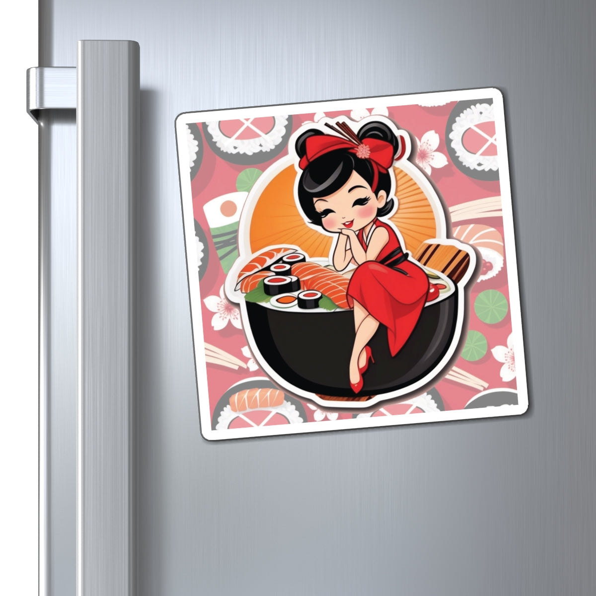 National Sushi Day VIII Pin Up Girl Magnet