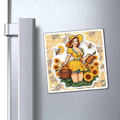 National Honey Bee Day IV Pin Up Girl Magnet