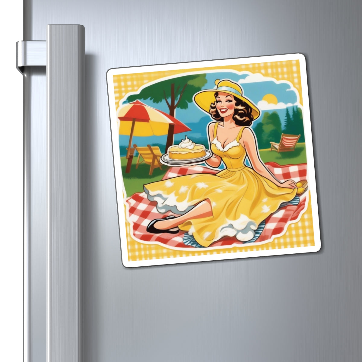 National Banana Cream Pie Day III Pin Up Girl Magnet