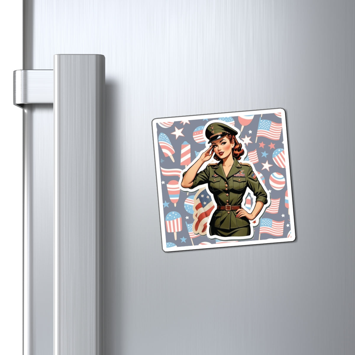 Veteran's and Memorial Day Pin Up Girl Magnet