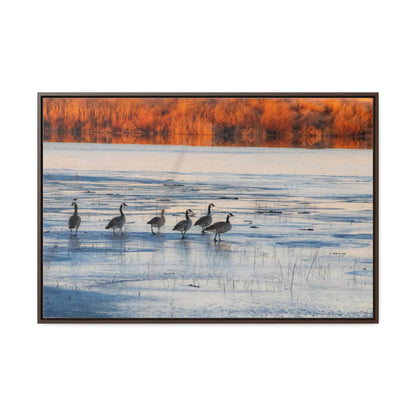 Arts by Dylan: Klamath Basin Birds on Frozen Pond Canvas