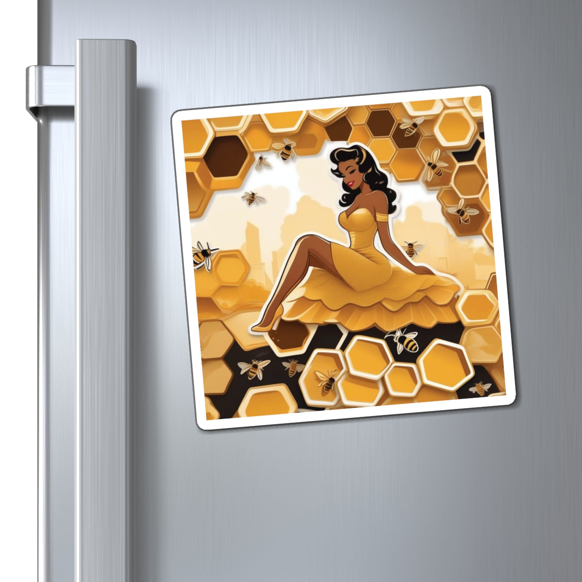 National Honey Bee Day Pin Up Girl Magnet