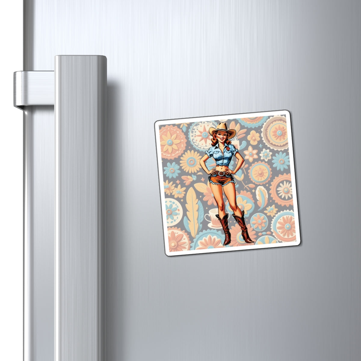 National Day of the Cowgirl II Pin Up Girl Magnet