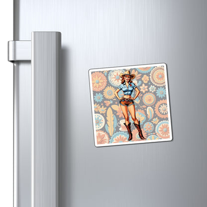 National Day of the Cowgirl II Pin Up Girl Magnet