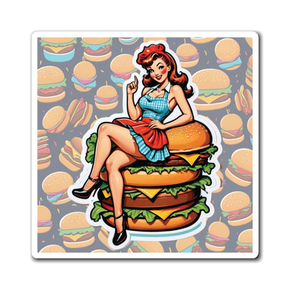 National Burger Day II Pin Up Girl Magnet