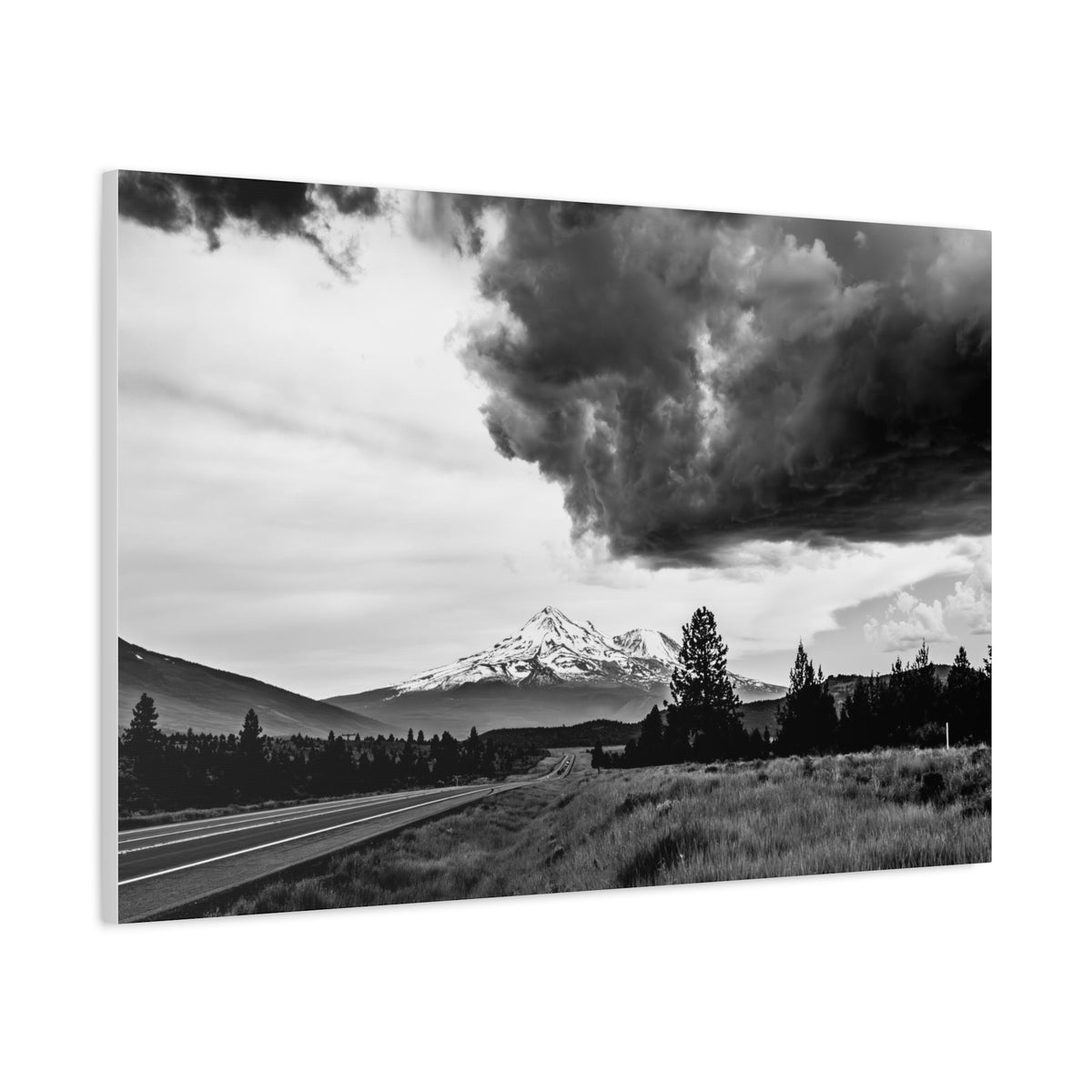 Mt. Shasta Vista Point North 97: Fine Art Stretched Canvas