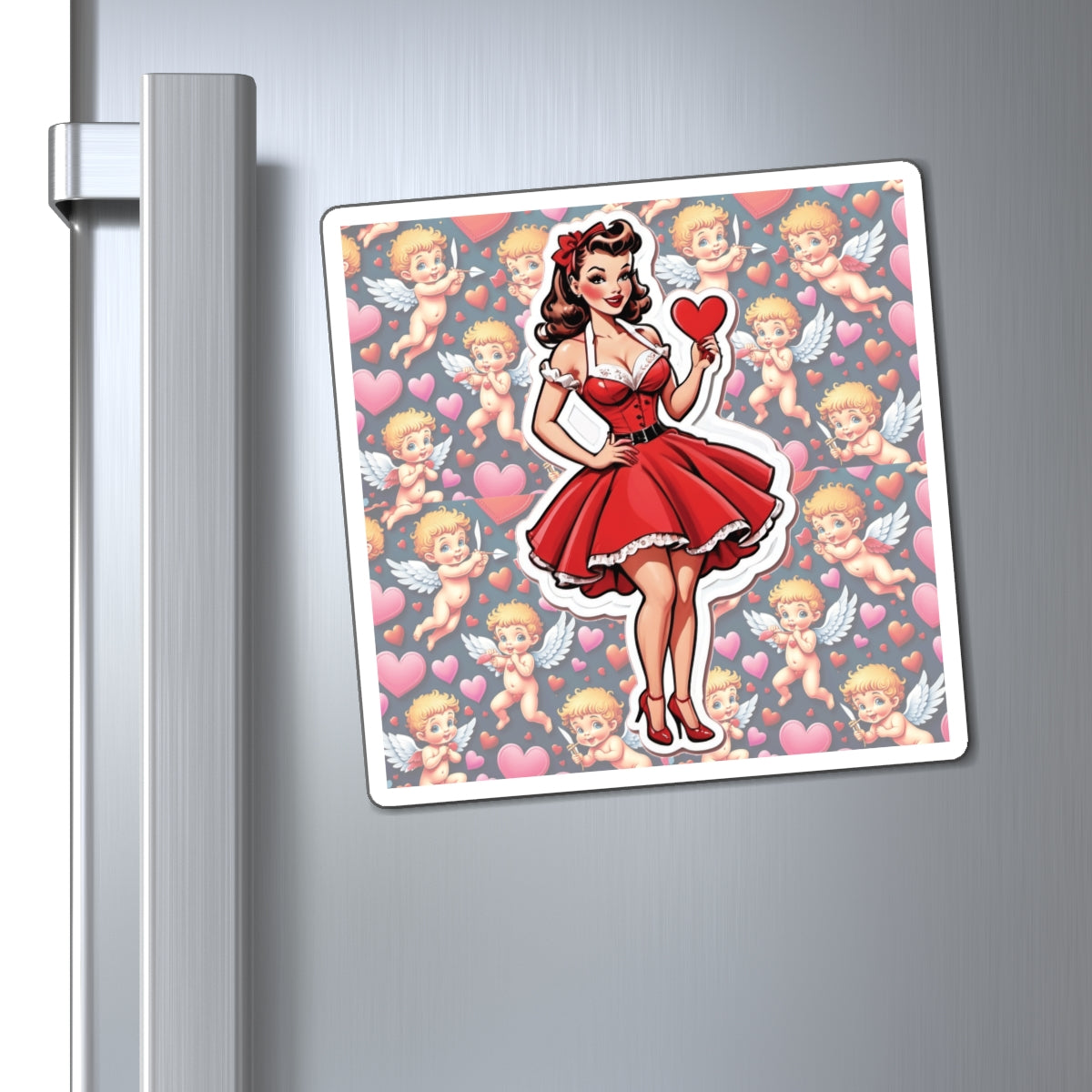 Valentine's Day III Pin Up Girl Magnet