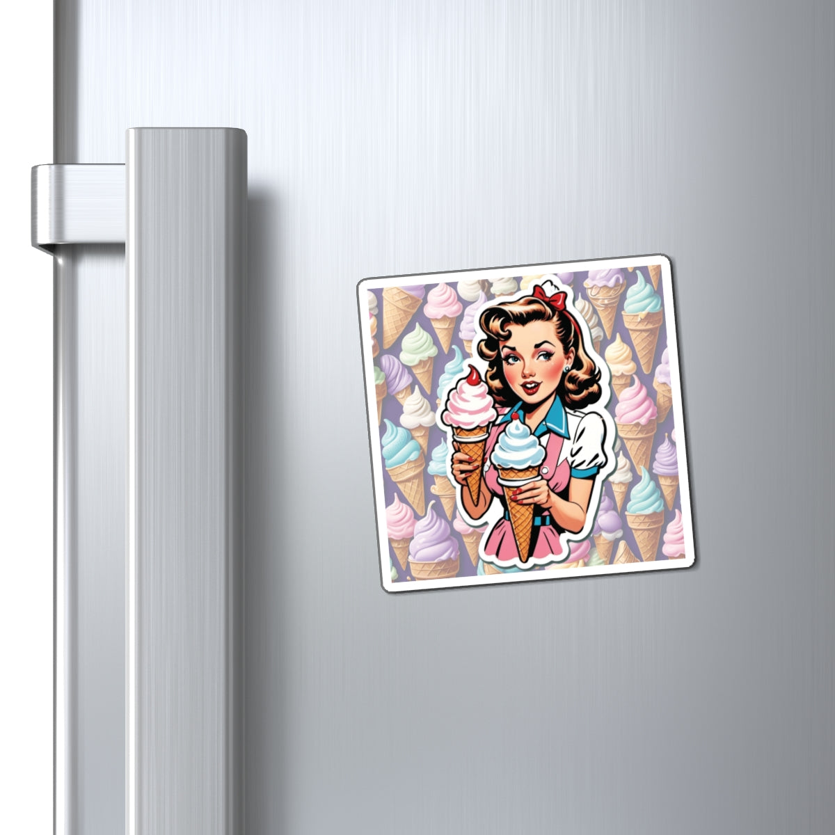 National Ice Cream Day II Pin Up Girl Magnet