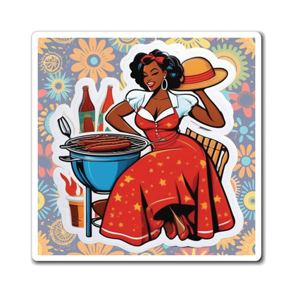 Juneteenth III Pin Up Girl Magnet