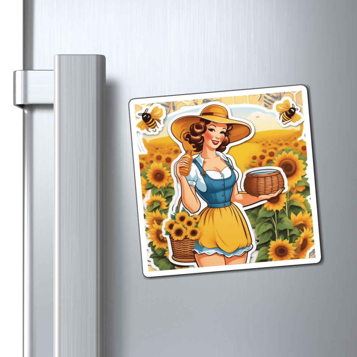 National Honey Bee Day V Pin Up Girl Magnet