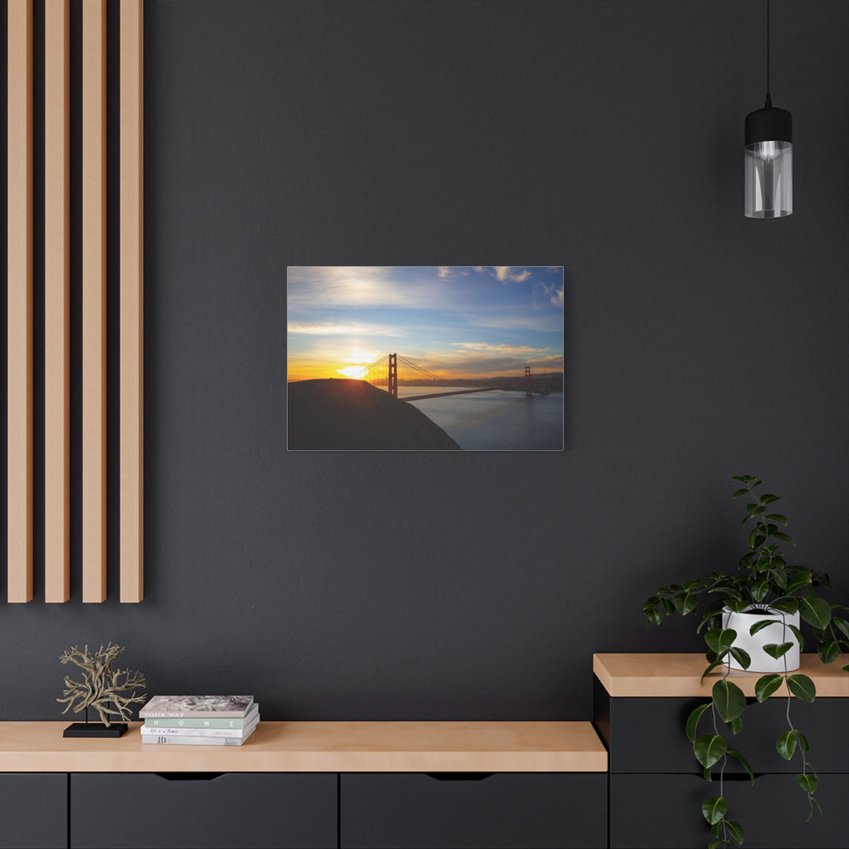 Golden Gate Sunset Marin Headlands 2089: Fine Art Stretched Canvas