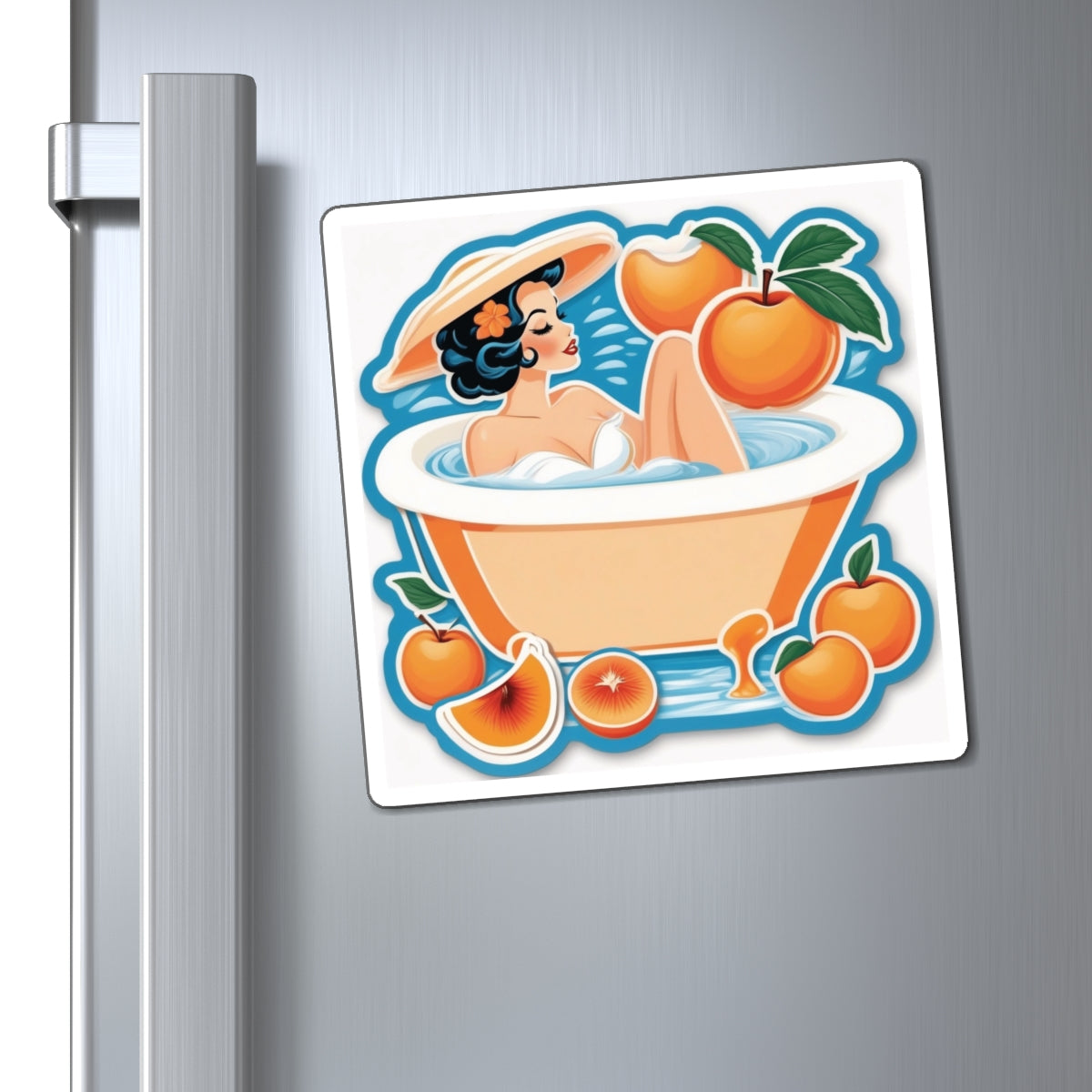 National Peaches and Cream Day II Pin Up Girl Magnet