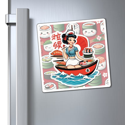 National Sushi Day VI Pin Up Girl Magnet