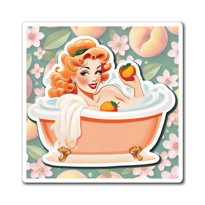 National Peaches and Cream Day  Pin Up Girl Magnet