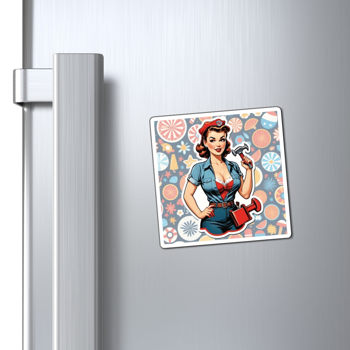 Labor Day IV Pin Up Girl Magnet