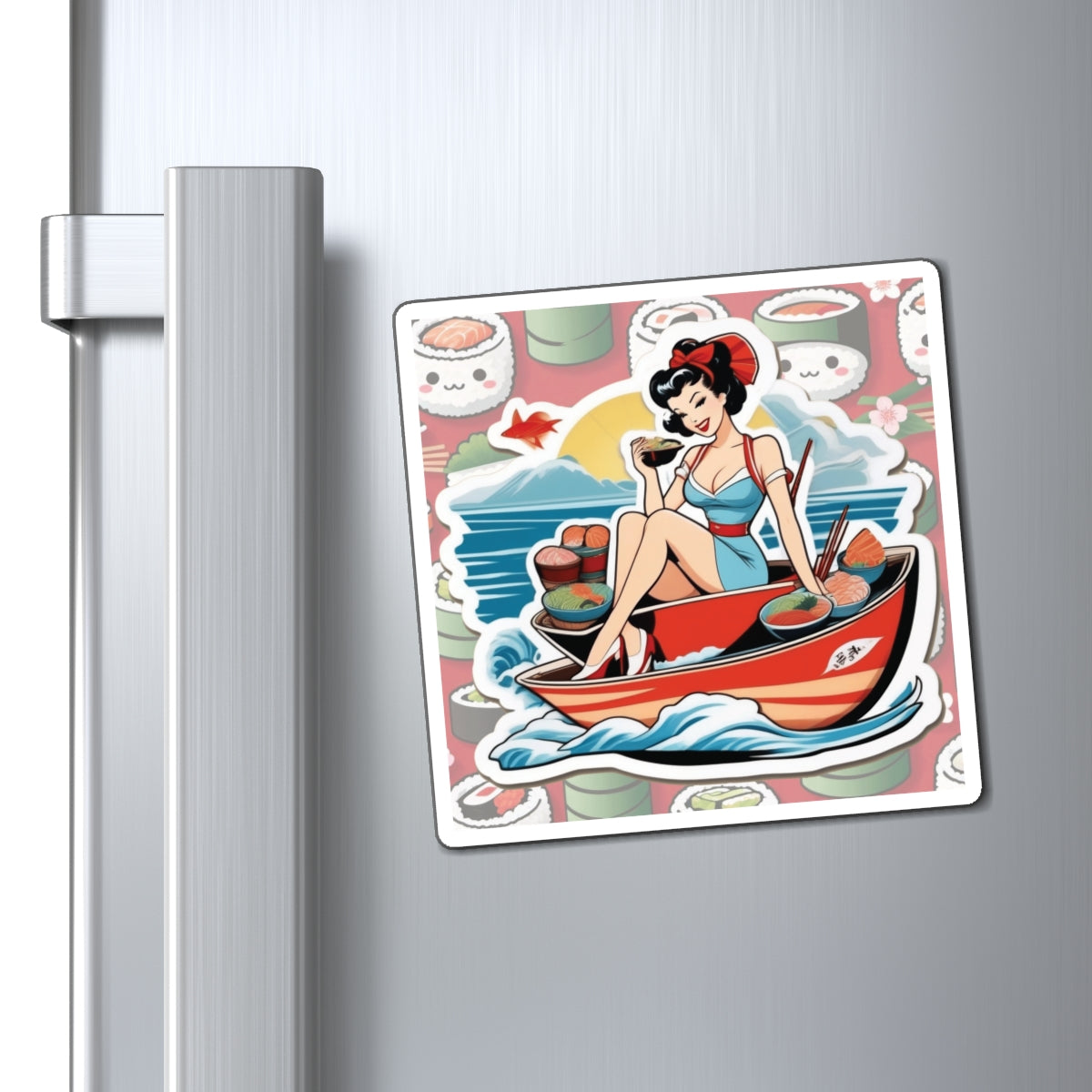 National Sushi Day III Pin Up Girl Magnet