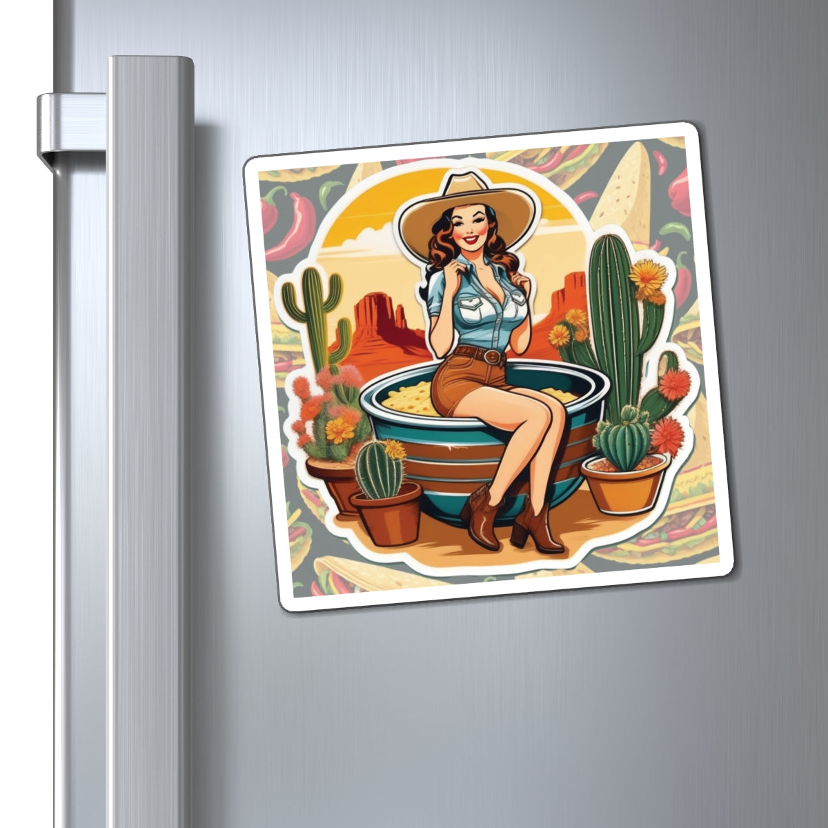 National Queso Day II Pin Up Girl Magnet