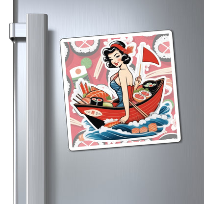 National Sushi Day IX Pin Up Girl Magnet