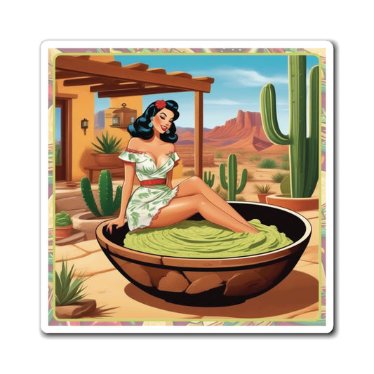 National Guacamole Day III Pin Up Girl Magnet