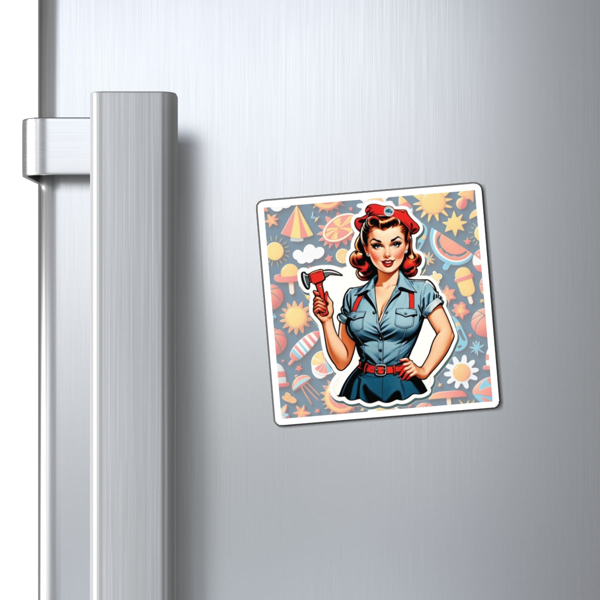 Labor Day II Pin Up Girl Magnet