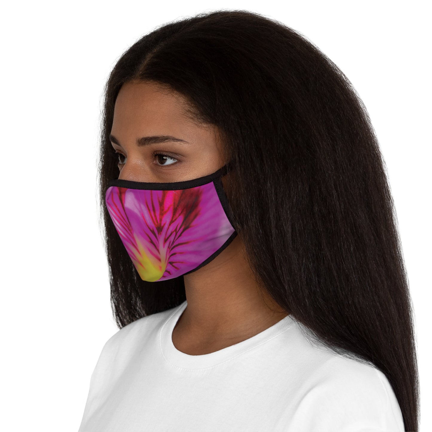 Flower II Fitted Polyester Face Mask