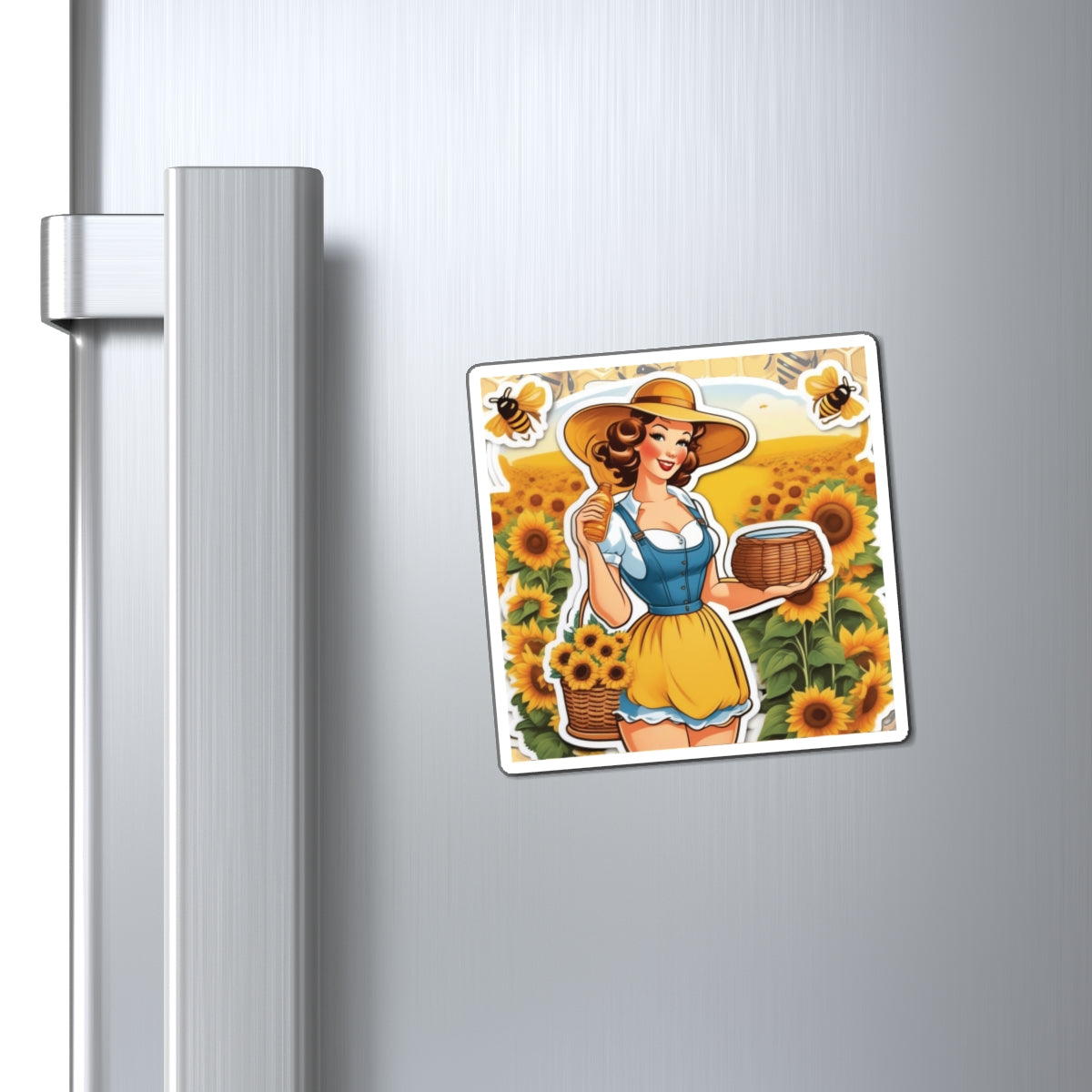 National Honey Bee Day V Pin Up Girl Magnet